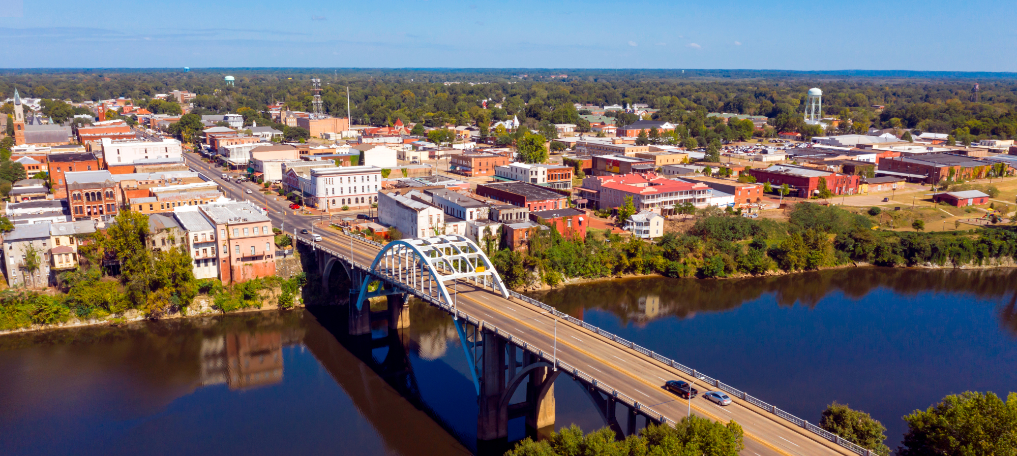 River Bridge into Historic Selma Alabama in Dallas County