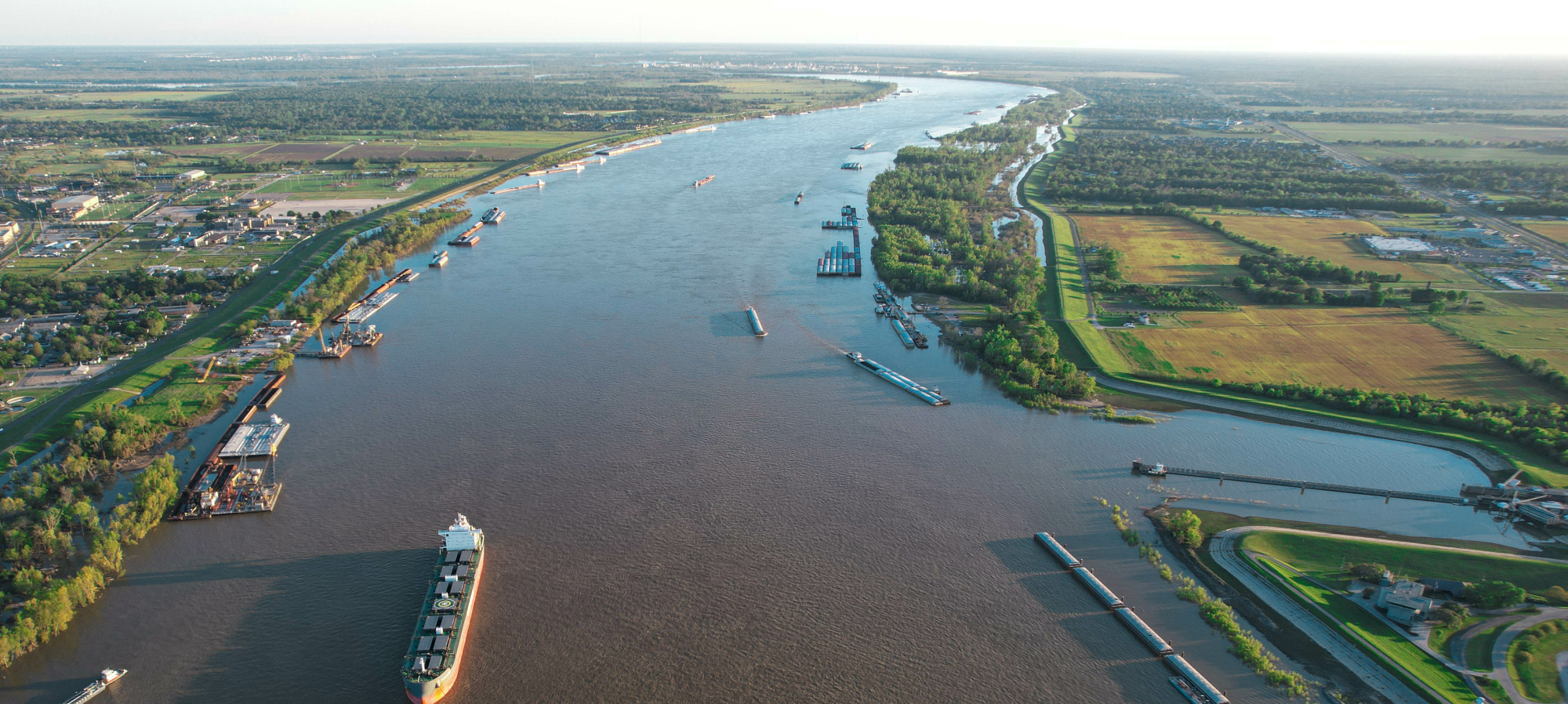 Mississippi River Baton Rouge Louisiana Barge